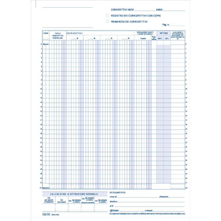 RG CORRISPETTIVI 12FG 5PZ 2COPIE CARTA CHIMICA 2