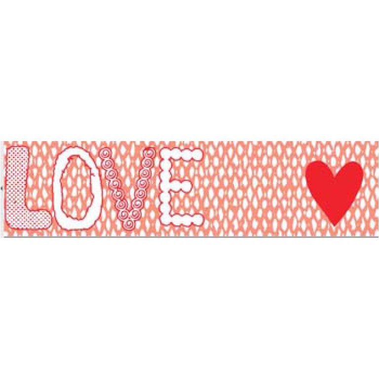 NASTRI TESSUTO 15MM 15MT SI007/07 SCRITTA LOVE