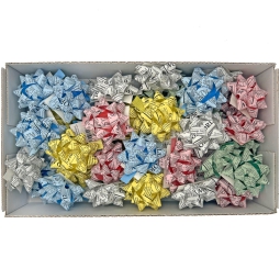 COCCARDE 10MM DIAM.5CM   50PZ COL.99 ASSORTITI 68357