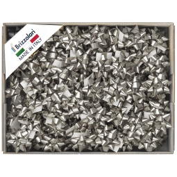 COCCARDE METALLIZZATE 10MM DIAM.5CM 100PZ ARGENTO