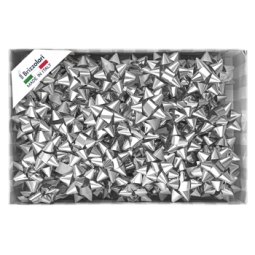 COCCARDE METALLIZZATE  19MM DIAM.7CM 70PZ ARGENTO