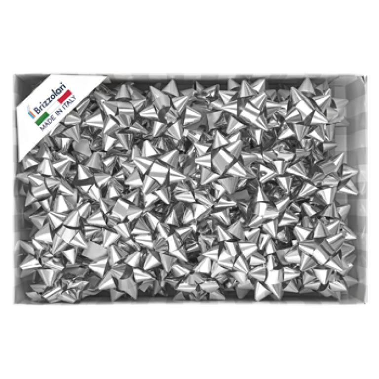 COCCARDE METALLIZZATE  19MM DIAM.7CM 70PZ ARGENTO