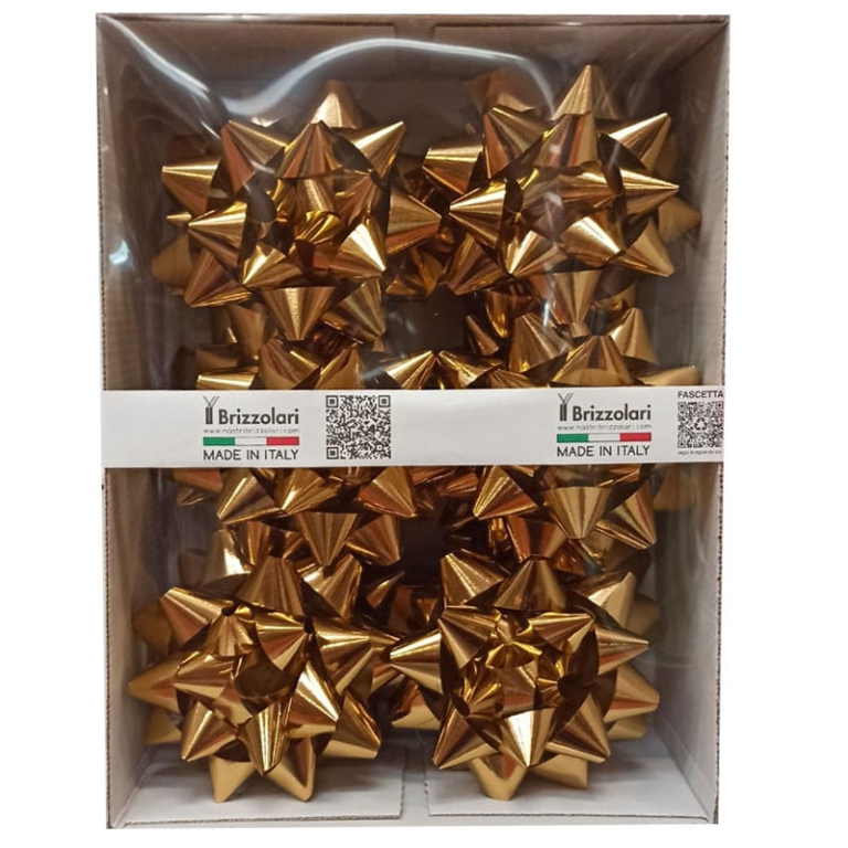 COCCARDE METALLIZZATO MAXI 19MM DIAM.9CM 12PZ ORO