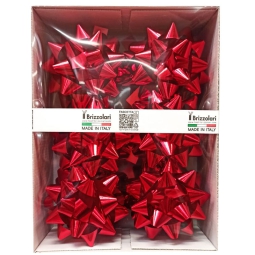 COCCARDE METALLIZZATO MAXI 19MM DIAM.9CM 12PZ ROSSO