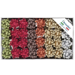COCCARDE 15MM DIAM.6CM 50PZ GLITTER ASSORTITO