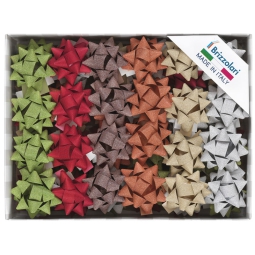 COCCARDE 10MM DIAM.5CM 50PZ GLITTER ASSORTITO