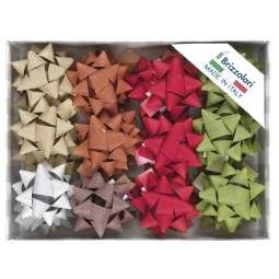 COCCARDE 19MM DIAM.7CM 36PZ GLITTER ASSORTITO