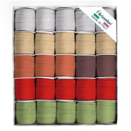NASTRO ROCCHETTO 10MMX5MT 25PZ GLITTER OPACO