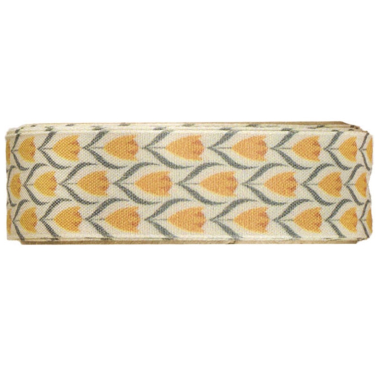 NASTRO TESSUTO 25MMX15MT COL.02 GIALLO STAMPATO