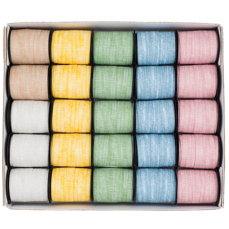 NASTRO ROCCHETTO 10MMX10MT 25PZ ASSORTITI 82326