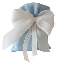 SACCHETTO 10PZ LINEN     AZZURRO 10X13,5CM