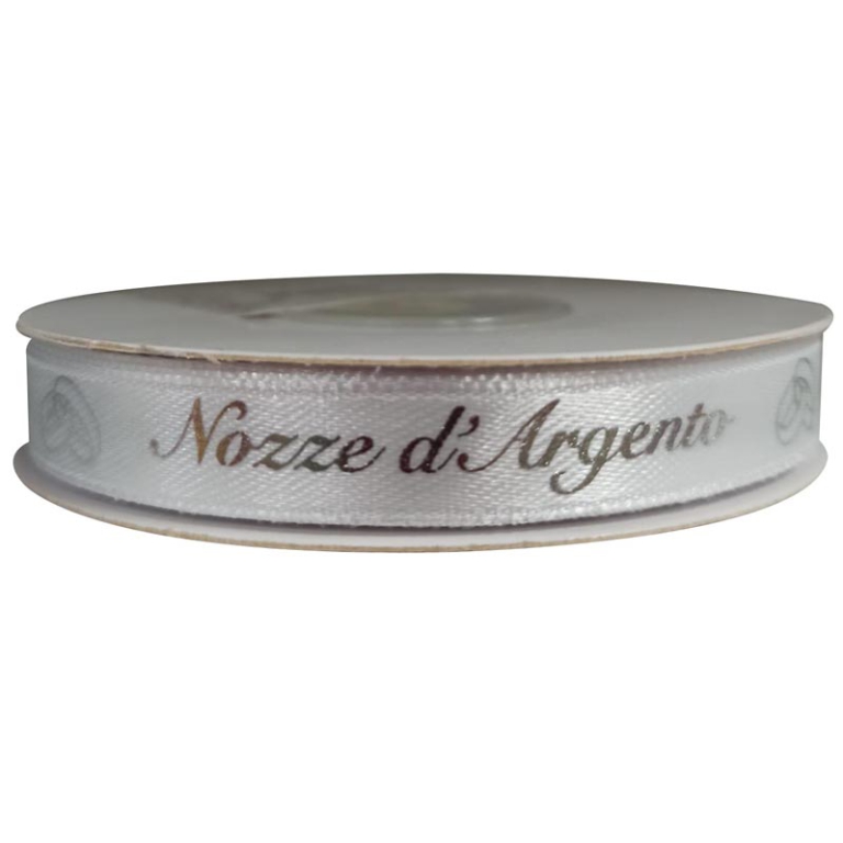 NASTRO TESSUTO 10MMX25MT ARGENTO 25