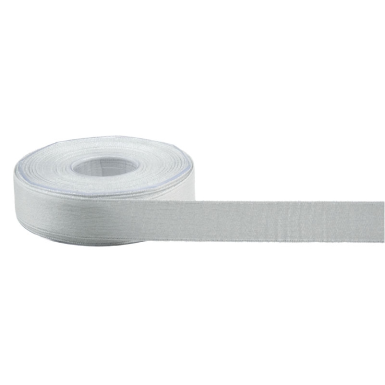 NASTRO DOPPIO RASO 25X25MT ARGENTO