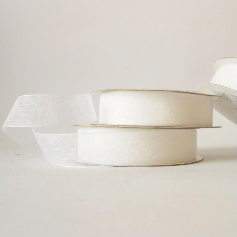 NASTRO ORGANZA 20MMX50MT BIANCO 01