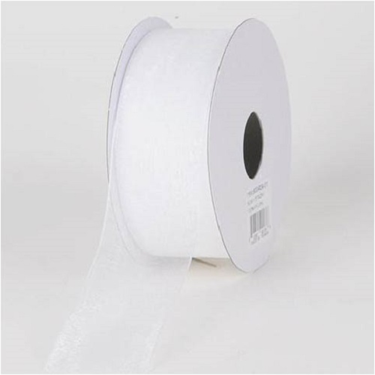 NASTRO ORGANZA 40MMX50MT BIANCO 01