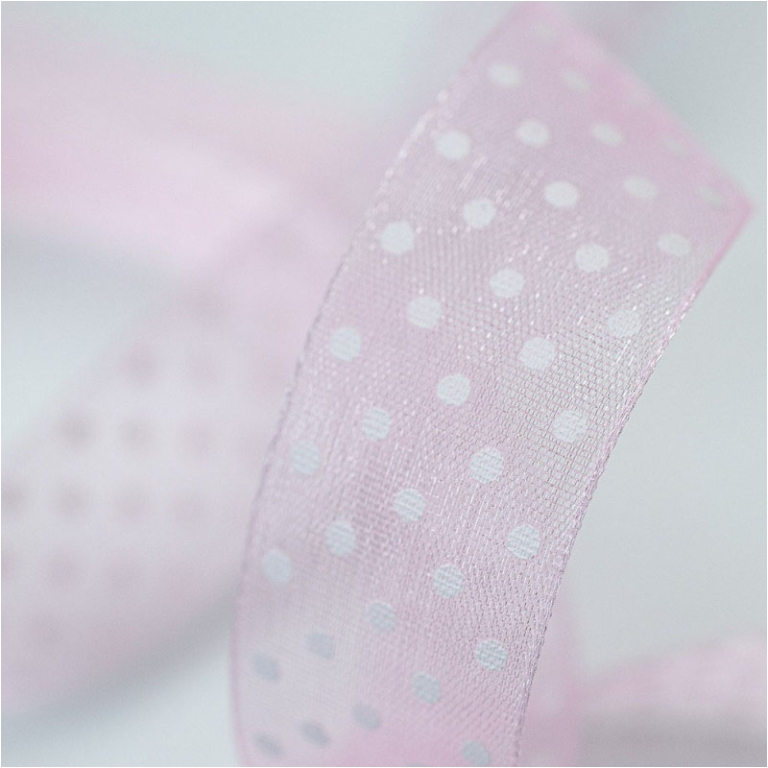 NASTRO ORGANZA 10MMX50MT POIS ROSA 15 2