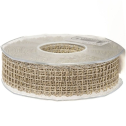 NASTRO RETE 25MMX25M ORO  GLITTER