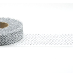 NASTRO RETINA LUREX 25MMX20MT ARGENTO