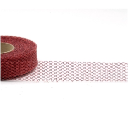 NASTRO RETINA LUREX 25MMX20MT ROSSO