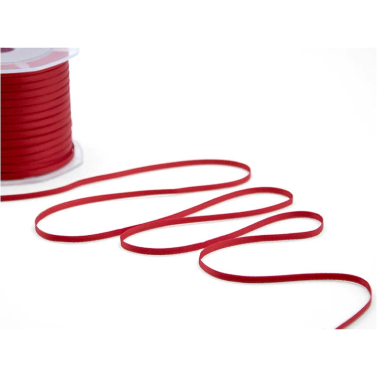 NASTRO DOPPIO RASO 3MMX100MT ROSSO