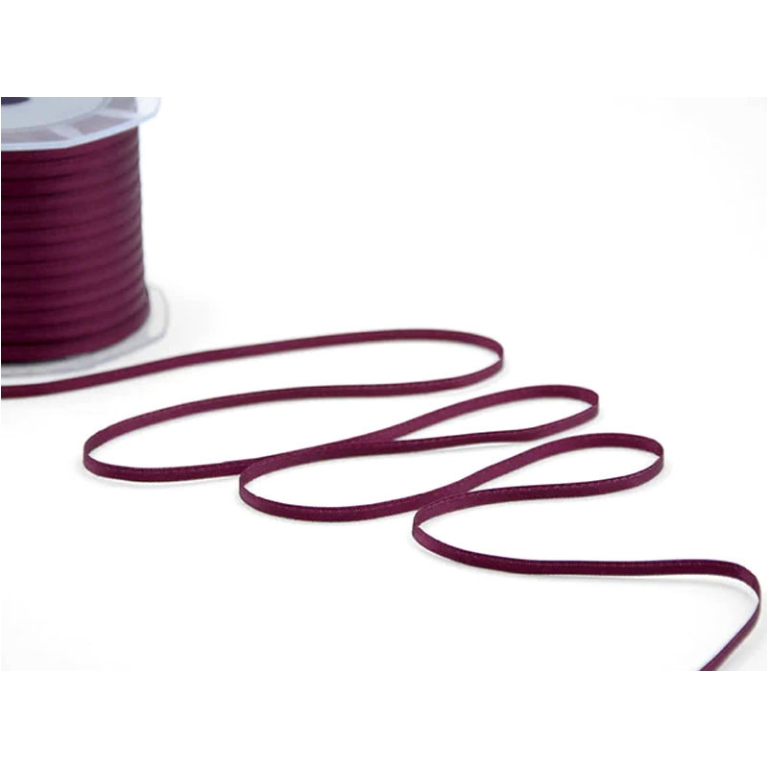 NASTRO DOPPIO RASO 3MMX100MT BORGOGNA