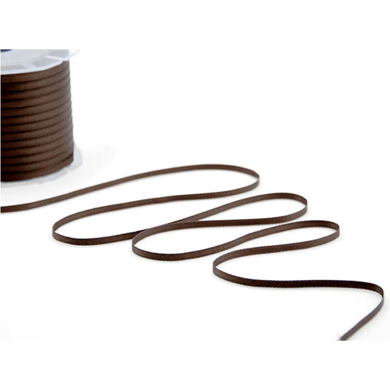 NASTRO DOPPIO RASO 3MMX100MT CIOCCOLATO