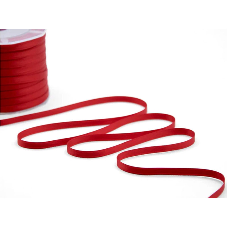 NASTRO DOPPIO RASO 6MMX100MT ROSSO
