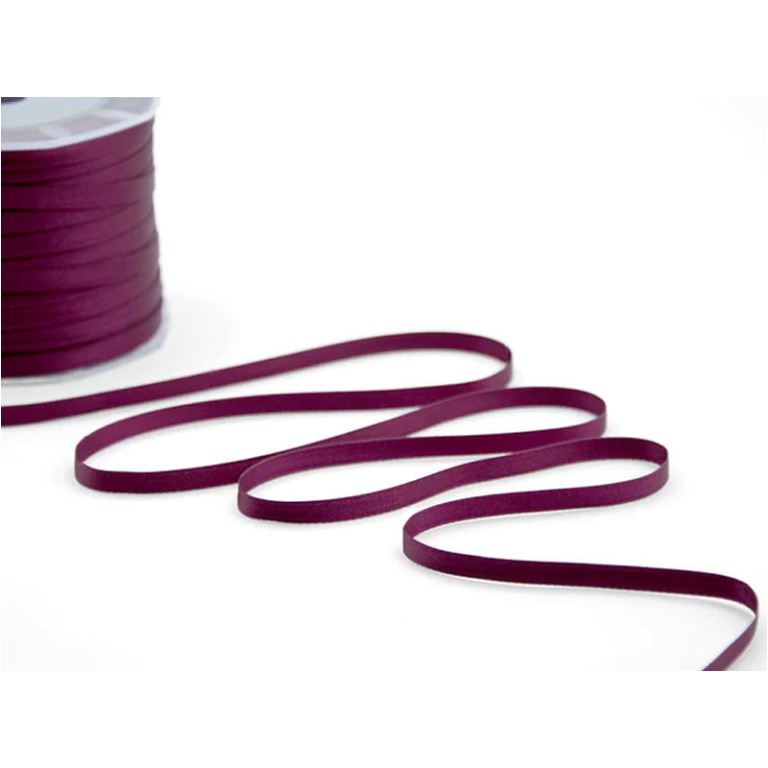 NASTRO DOPPIO RASO 6MMX100MT BORGOGNA