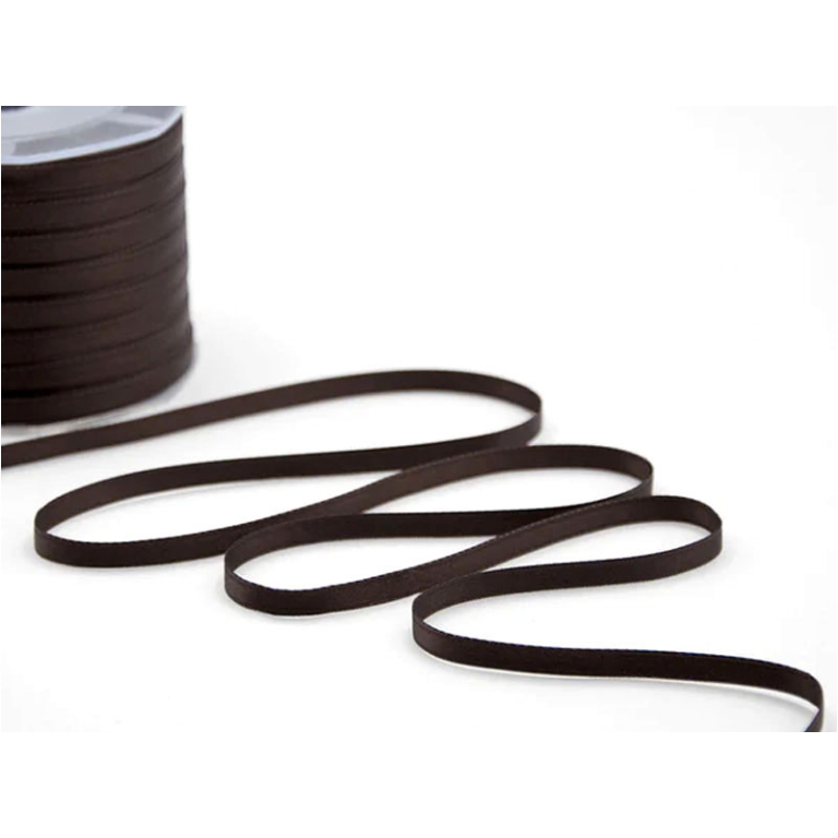 NASTRO DOPPIO RASO 6MMX100MT CIOCCOLATO