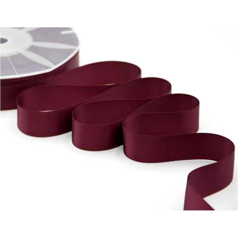 NASTRO DOPPIO RASO 25MMX50MT BORGOGNA