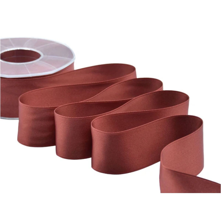 NASTRO DOPPIO RASO H40MM  25MT TERRA BRUCIATA