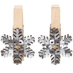 MOLLETTE H3CM DECORO FIOCCO DI NEVE 6PZ ARGENTO