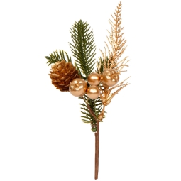 PICK PINO CON BACCHE H21CM DETTAGLI ORO 12PZ