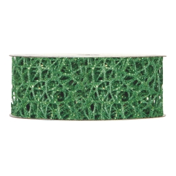 NASTRO RETE 40MMX10MT GLITTER VERDE OCEANIA