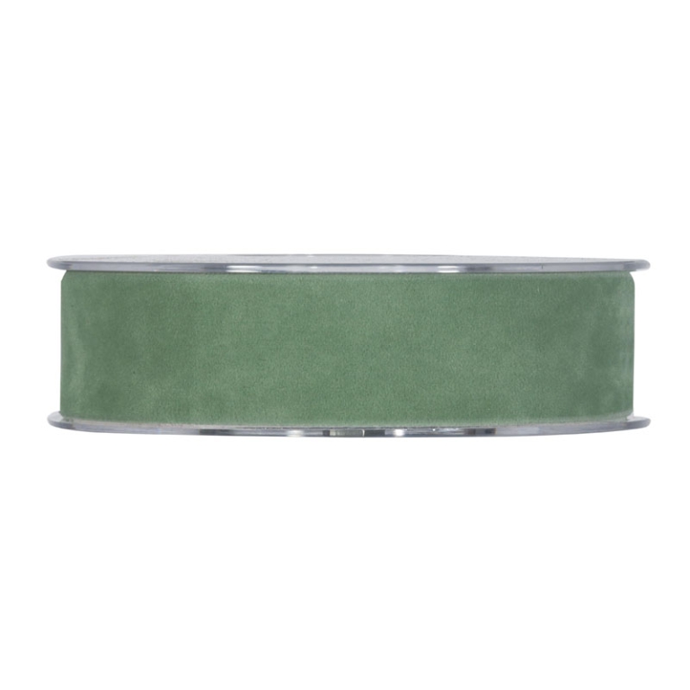 NASTRO MM25X7MT VELLUTO  VERDE SALVIA