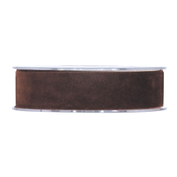 NASTRO MM25X7MT VELLUTO  MARRONE TESTA DI MORO