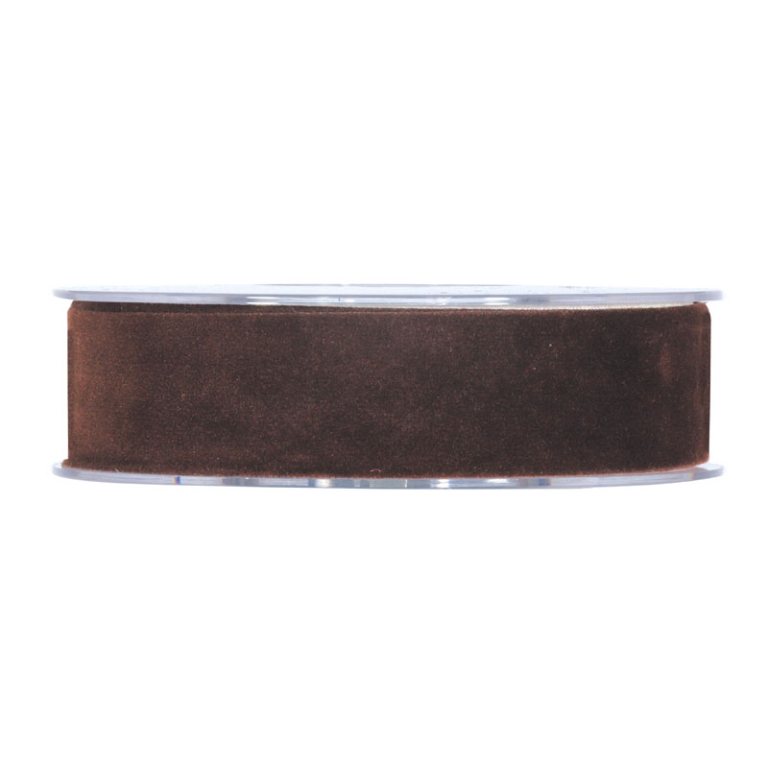 NASTRO MM25X7MT VELLUTO  MARRONE TESTA DI MORO
