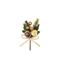 PICK PIGNE E BACCHE 12PZ  H13CM ORO