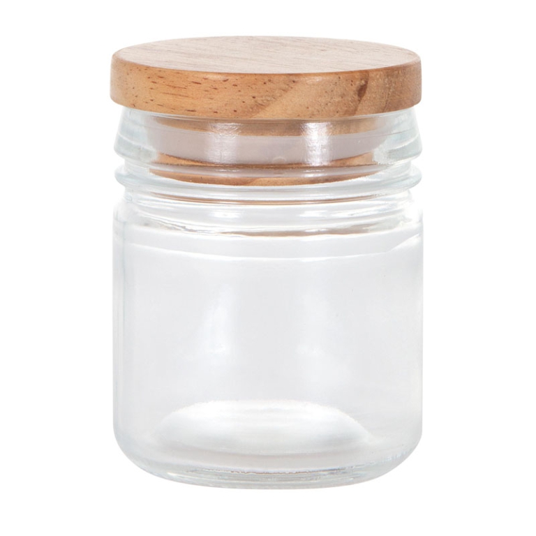 VASETTO VETRO D6,4H7,2CM TAPPO LEGNO 90ML