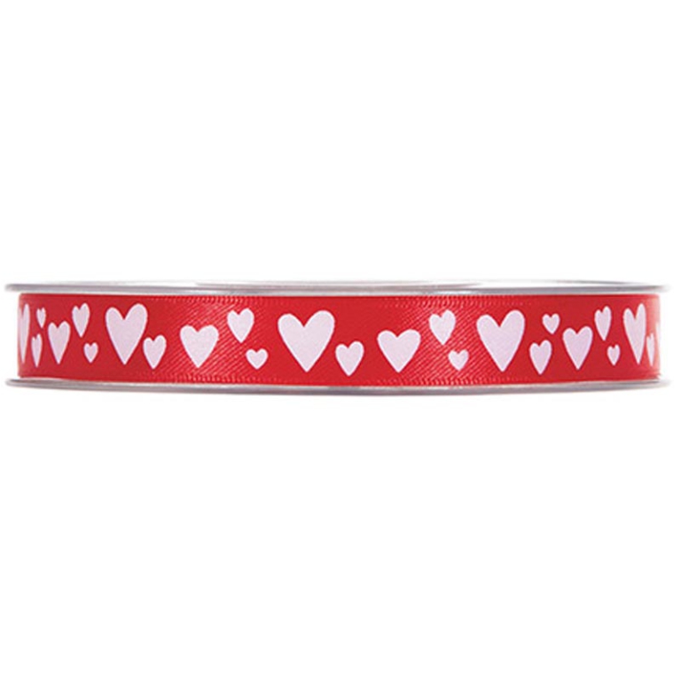 NASTRO TESSUTO 12MMX25MT ROSSO UORI BIANCHI