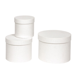 SCATOLA TONDA SET 3PZ    CARTA BIANCA