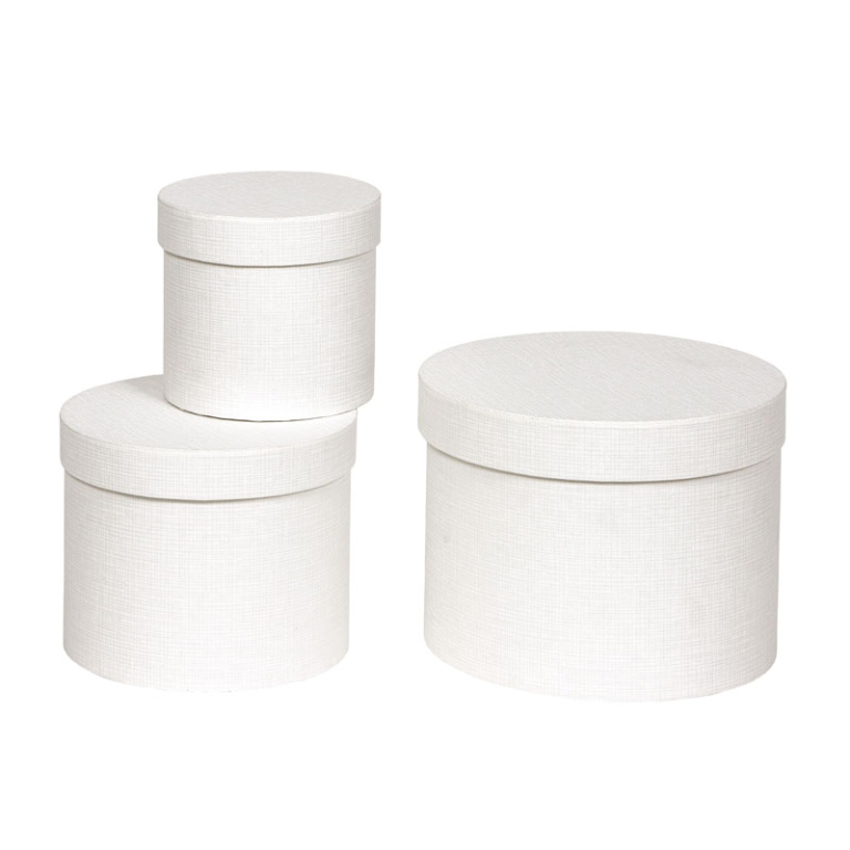 SCATOLA TONDA SET 3PZ    CARTA BIANCA