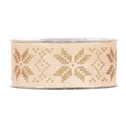 NASTRO TESSUTO 4MMX10MT NEW ENGLAND CREMA ORO