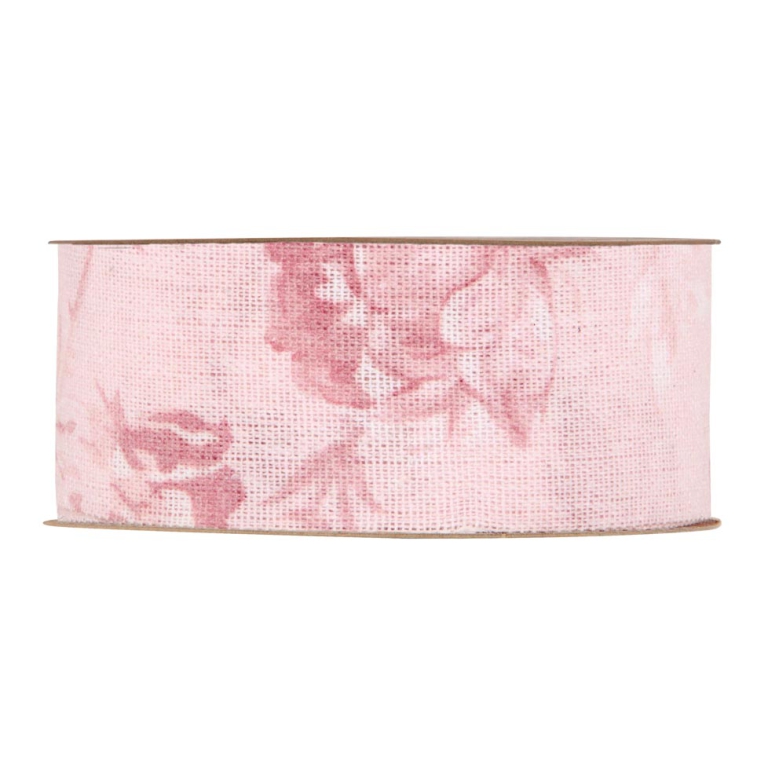 NASTRO AURELIE MM40X20MT FIORI ROSA