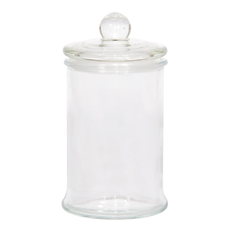 VASETTO IN VETRO D7,5H12CM 320ML CON COPERCHIO