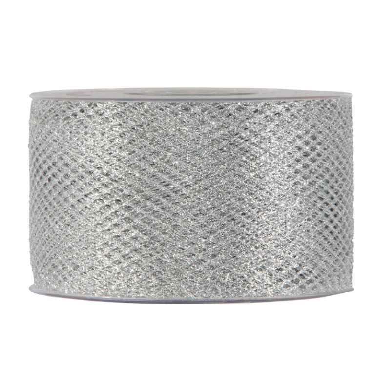 NASTRO RETE 40MMX30MT ARGENTO