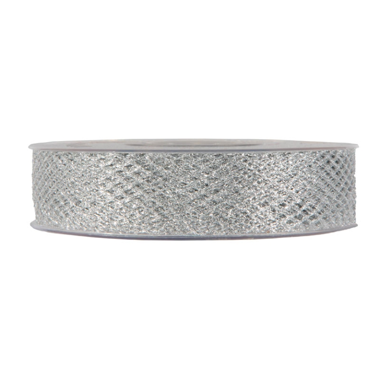 NASTRO RETE 25MMX30MT ARGENTO
