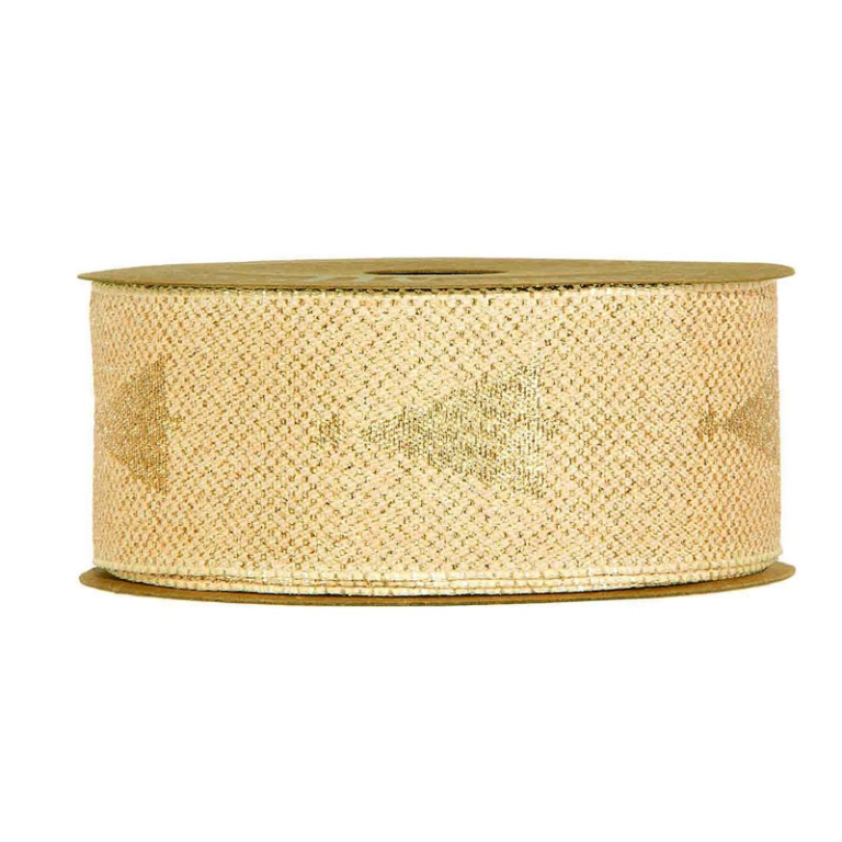 NASTRO TESSUTO 40MMX10MT ORO ROSA ABETE