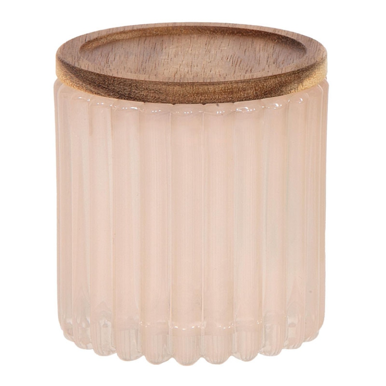 VASETTO VETRO D7,5H7,8CM CIPRIA TAPPO LEGNO