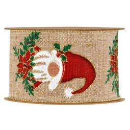 NASTRO TESSUTO 63MMX10MT BABBO NATALE CORDA